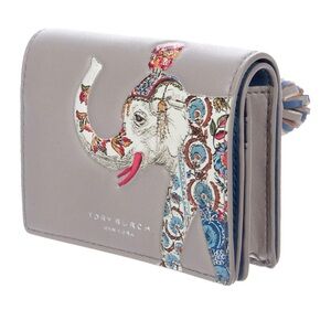 Tory Burch Grey Elephant Design Wallet